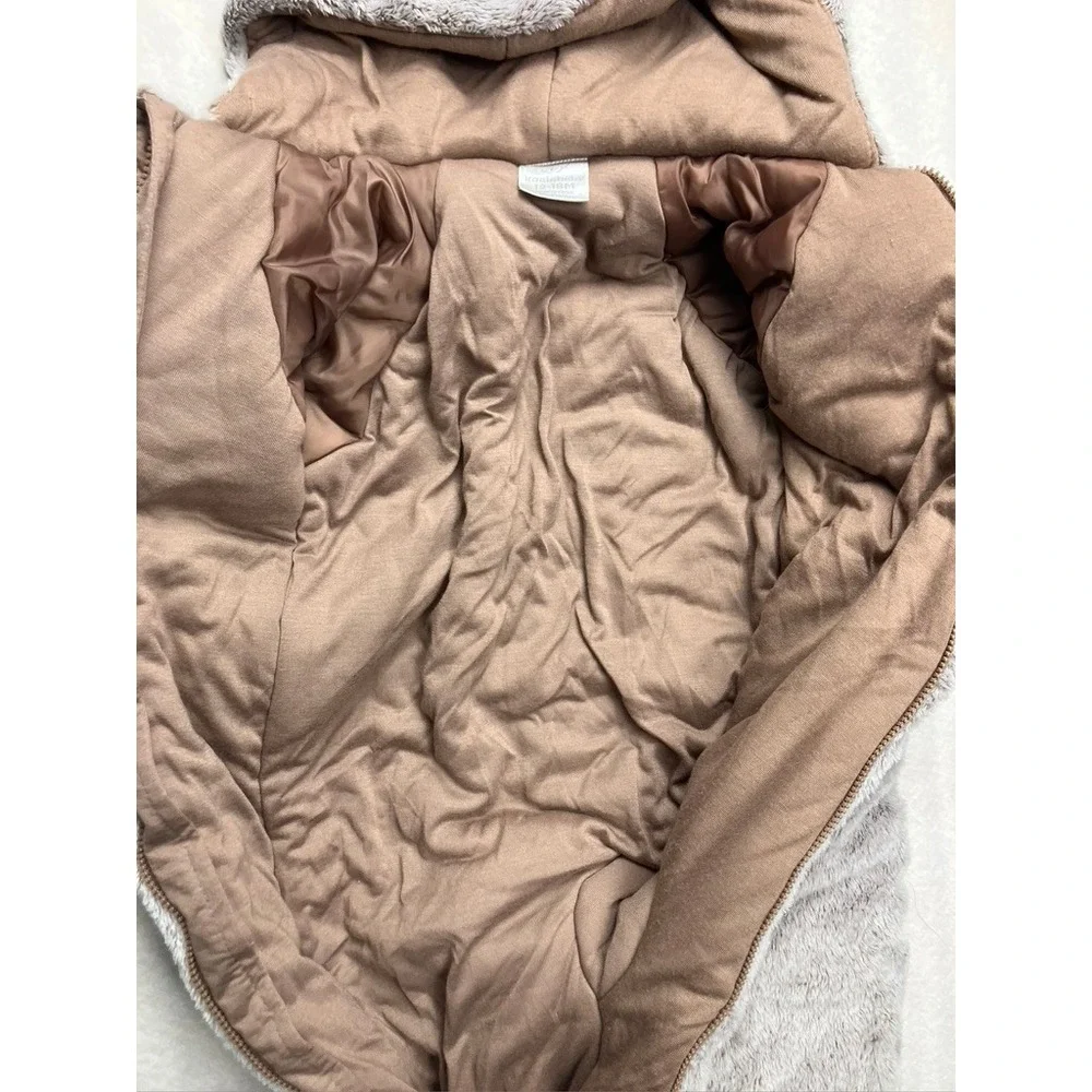 Koala Baby Bear Fuzzy Hooded Bunting Snowsuit 12 18 Months Gray Zip Up‎